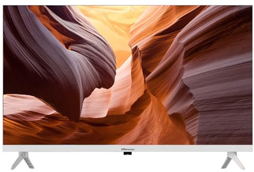 EMtronics 32 inch HD LED TV White with Freeview, HDMI, USB Media Player, Coaxial, AUX, PVR Recording