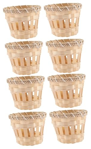 VILLCASE 2 Set Paralume Bamboo Naturale Per Lampada Sospensione Copertura Rustica Per Camera Ristorante E Da Pranzo 4 Pezzi*2