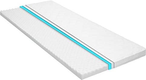 INLIFE sur-Matelas 100 x 200 cm Mousse Froide Profil d'œuf 6 cm