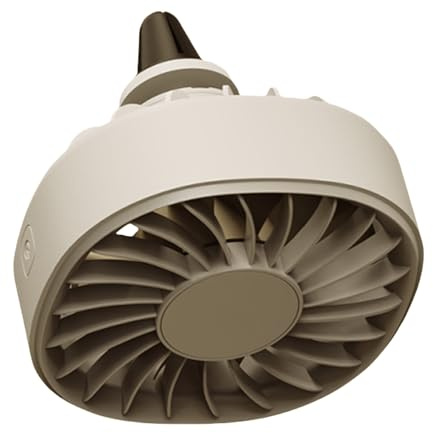 PURPLELILY Ventilador USB para coche con luces coloridas, giratorio de 360 grados, portátil, con clip, refrigeradores en miniatura, silenciosos para camiones, SUV, ventilador silencioso