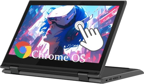 Lenovo Chromebook 300e 2-en-1 Laptop con Pantalla Táctil para Negocios, Pantalla de 11.6, Intel Celeron N4020, 4 GB de RAM, 32 GB SSD, Delgado y Ligero, Cámara Web, Chrome OS (Reacondicionado)