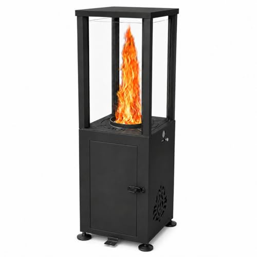 Brasero de ambiente con pellets, calentador de terraza, para un fuego acogedor/modelo Memphis