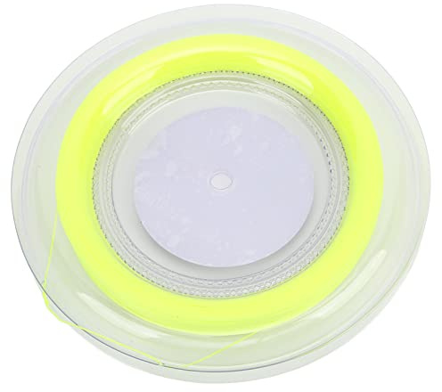 Hamwesh Badmintonsträng, 0,72 Mm 200 M 176 G Elastisk Fluorescerande Gul Rulle Badmintonracketsträng, Multifilamentfiber med Spänning på 22 Till 26 Pund, för Daglig Amatörträning