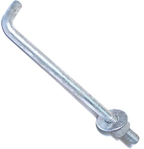 Hard to Find Fastener Hot Dip Galvanized Anchor Bolts, Sturdy Steel Anchors for Concrete, Cement, Asphalt in Construction, 1/2-13 x 8, Pack of 25