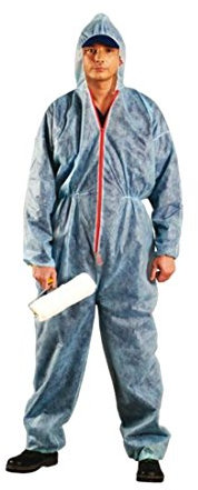 Tuta monouso con cappuccio, 953, Hellblau, XXXL