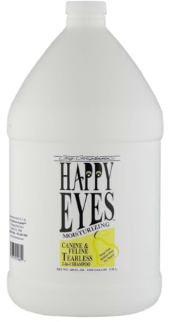 Chris Christensen Happy Eyes Tearless Dog Shampoo - Gentle Moisturizing for Puppies and Kittens - Hypoallergenic for Sensitive Skin - Soap-Free Formula, 3.8L