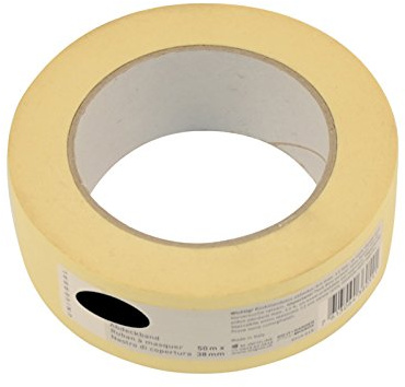 bauFIT Malerkrepp 38 mm x 50 m, 6 Rollen, 300 m gesamt, Abdeckband für Maler- und Lackierarbeiten