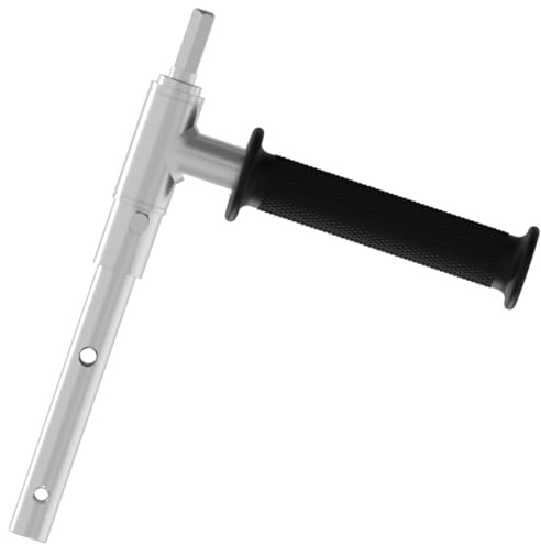 Ice Auger Drill Adapter with Handle - 18mm/0.720 Output Shaft Diameter - Steel Cordless Drill Attachment for Ice Auger Drill Conversion
