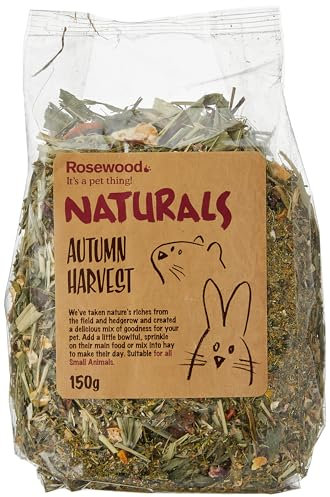 Rosewood Naturals Autumn Harvest Salad, Small Animal Treat for Rabbits, Guinea Pigs, Chinchillas, Degus, Hamsters, Gerbils, Mice and Rats, 150g