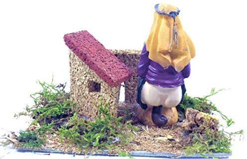 LBA Accesorios para Nacimiento o Belén navideño. Paisajes, Escenas, Pozos, Puentes, Estanques, Fuentes, Profesiones, Corrales, Pastores, etc... (Caganer, 12x9x7 cms.)