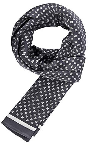 WANYING Edler Seidenschal für Herren 100% Seide 11 Momme Herrenschal Schaltuch Doppelseite für Frühjahr Sommer Herbst Casual Business 155×26cm
