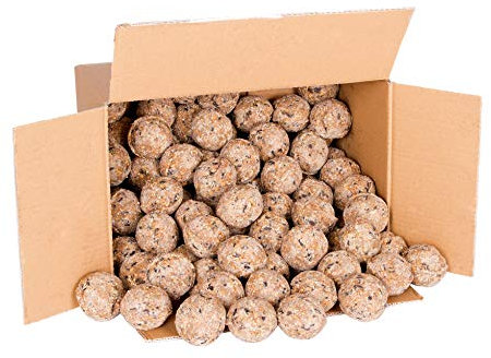 VogelGlück Meisenknödel ohne Netz – 100 Stück im Karton – ganzjähriges Wildvogelfutter für alle heimischen Vogelarten - Ganzjahresfütterung Wildvögel