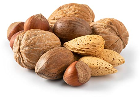 NUTS U.S. – Mixed Nuts In Shell (Almonds, Walnuts, Hazelnuts, Pecans) | No Added Colors and No Artificial Flavors | Fresh Buttery Taste and Raw |Packed In Resealable Bags (6 LBS)