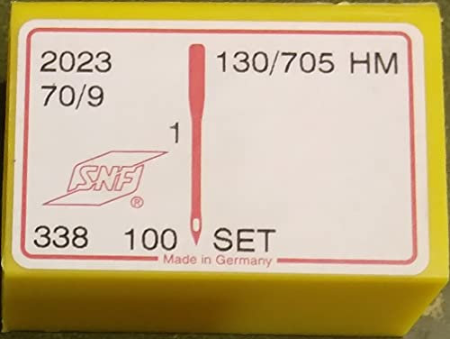 Singer Microtex 2023 Nähmaschinennadeln, 100 Stück, Größe 70/9, inklusive großem Nadeleinfädler