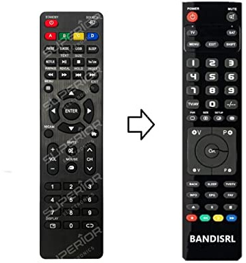 SU6206 Telecomando compatibile per TV AKAI solo per modelli in descrizionecolore nero