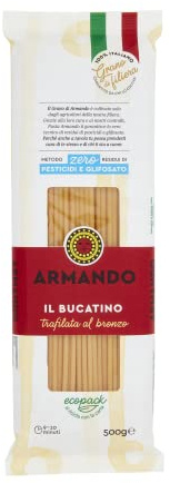 ARMANDO Il Bucatino, Pasta di Semola di Grano Duro, 21x500g | Trafilato al Bronzo, Grano 100% Italiano di Filiera, Totale 10,5 kg