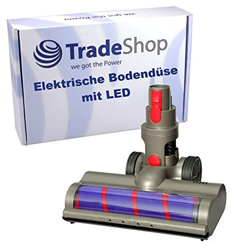 Trade-Shop Elektrische Turbobürste/Bodendüse/Softwalze mit LED für Dyson V7, V8, V10, V11, V15, SV10, SV12 Staubsauger/mit Laufrollen
