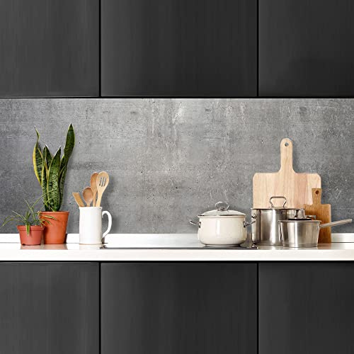 Spritzschutz für Küche, Wandaufkleber für die Wand, Finish: Beton, 180 x 60 cm, 100% Made in Italy, mit ungiftiger Tinte, schwer entflammbar und wasserbeständig