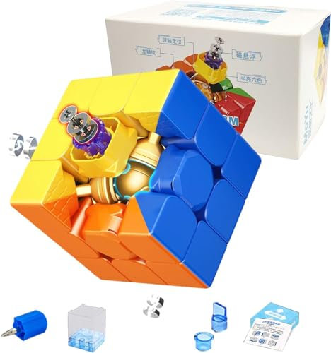 MOYU RS3M Maglev Magnetischer Speed Cube 3x3 Zauberwürfel Stickerless, 3D Magic Puzzle Spiele für Kinder und Erwachsene, Geeignet für Tägliche Spiel, Wettkampftraining und Geburtstagsgeschenk(MF8830)