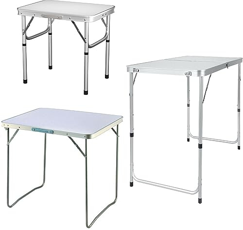 Rigogo Aluminium Campingtisch Klappbar, Tragbar Klapptisch Leicht mit Tragegriff, Klapptisch Camping 80x60x69cm, für Outdoor, Camping, Essen, Grillparty
