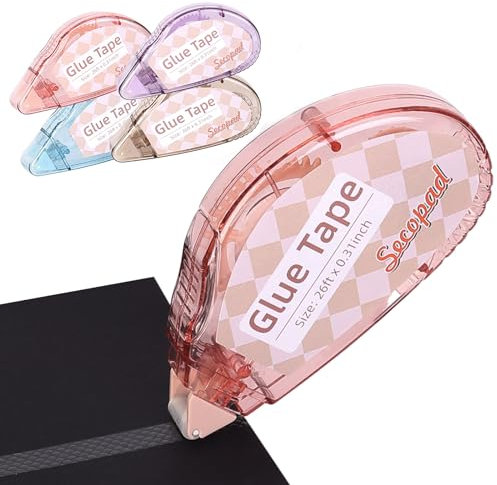 4 Stück Kleberoller Doppelseitiges Klebeband, Klebebänder Klebeband Roller Scrapbook Tape für Scrapbook, Fotos, Basteln