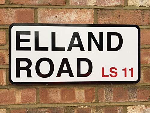 Bioprocess Metal Retro-Modern Elland Road Street Sign 8x12 Inches Blue and Yellow
