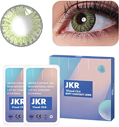 Gemstone Green Farbige Kontaktlinsen Tricolor Serie - Grün Sehr Stark Deckende SILIKON COMFORT NEUHEIT + Behälter - 1 Paar (2 Stück) - DIA 14.50 - ohne Stärke 0.00 Dioptrien