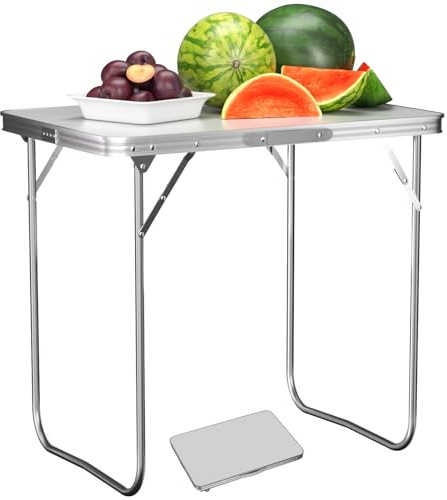 Lucn 80 x 60 x 69 cm Klapptisch Pop-Up-Camping-Küchenarbeitsplatte Gartentisch Klapptisch für Picknick-Party-Dinner Innen- und Außenbereich
