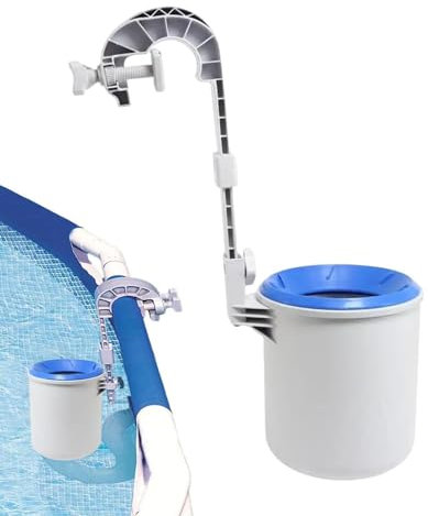 puzzlegame Skimmer de superficie de piscina sobre el suelo,Skimmer de pared para piscina elevada | Limpiador portátil de mantenimiento de piscinas para estanques, limpiador de piscinas para el cuidado