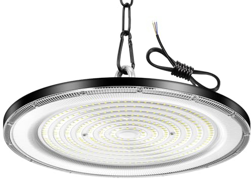Viugreum 500W LED Hallenstrahler UFO LED Werkstatt Deckenleuchte Werkstattleuchte Hallenbeleuchtung Werkstattbeleuchtung Kaltweiß 6500K Abstrahlwinkel 120°