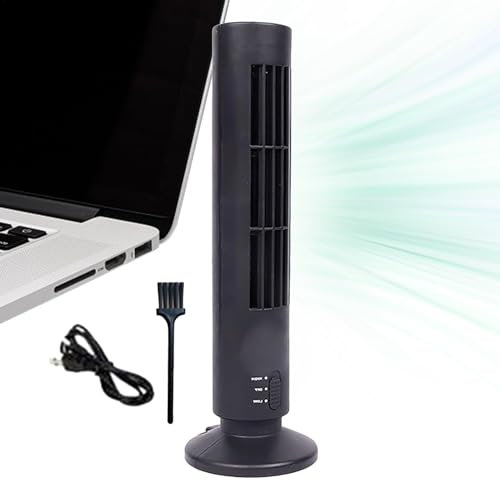 Ventilador eléctrico torre – Ventilador torre silencioso, ventiladores de pie de bajo consumo con mando a distancia | Ventilador de aire acondicionado eléctrico Vertical sin aspas, ventilador de suelo