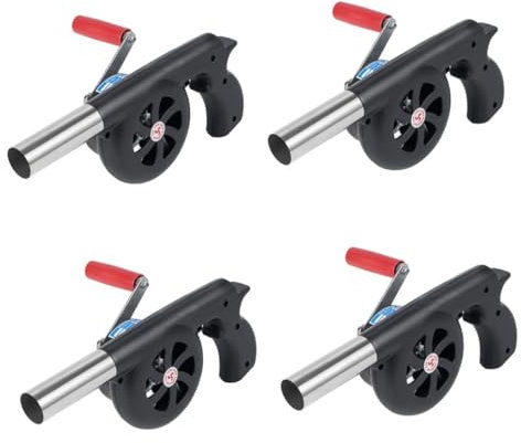 POPETPOP Lot De 4 Souffleurs Dair Électriques À Manivelle Pour Barbecue Pour Lextérieur Pour Barbecue Camping