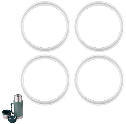 4stk ersatz dichtungen für Stanley Classic 24oz Lebensmittelbehälter, Silikon Dichtungsteile Auslaufsicher O-Ring-Ersatz für Wasserflaschendeckel Kompatibel mit Stanley Classic 24oz BPA-Frei
