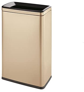 GFHTRELY Bote de Basura Interior Super Gran Capacidad de Acero Inoxidable sin Cables Largos Barril de Gran diámetro Cuadrado Oficina Sala de Estar Dormitorio Cocina Basura Cubo de la Basura(E,40l)