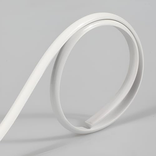 Zierleiste, Flexible, Wasserdichte Wandleisten, Selbstklebend Leisten, Übergangsleiste, Boden Abdeckleiste, Geeignet Für Schreibtisch, Schrank, Türrahmen, Hintergrundwanddekoration(White,500*1.5cm)