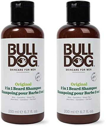 BULLDOG, Shampoing pour barbe 2en1 Original, 200ml (Lot de 2)