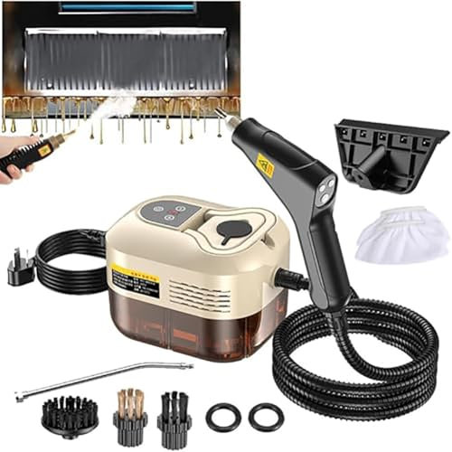 Deep Cleaning Steamer - Handheld Steam Cleaner with Touch Screen, 6 Adjustable Steam Levels, 1200ml Water Tank for Furniture, Car, Kitchen, Bathroom, Grout, Sofa, Window, Glass, Tile