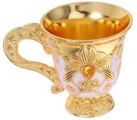 Veemoon Mini Gobelet à Vin Métal De Style Européen avec Motif Floral Relief pour Dégustation De Whisky Liqueurs Et Saké Usage Intérieur Et Extérieur
