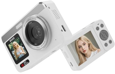 Cámara de fotografía portátil de 80 MP, detección automática de escenas, captura instantáneamente de batería extendida, cámara de acción de 750 mAh