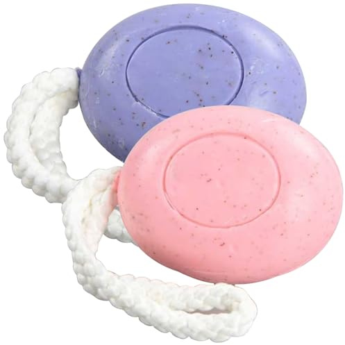 Jabón en una cuerda, 2 unidades, fragancia natural, 150 g, jabón facial, hidratante, control de aceite de manos, baño exfoliante para hombres y mujeres.