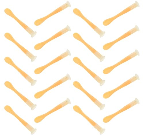 VALICLUD Lot de 20 Bâtonnets Ventouses pour Lentilles de Contact Réutilisables, Outil D’insertion Retrait pour Lentilles Souples, Accessoire Compact Jaune pour Soins Oculaires et Voyages