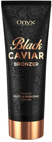 Onyx Black Caviar Solarium Creme mit Bronzer | Tiefe Bräunungskomplex | Bräunungscreme & Bräunungsbeschleuniger | Bräune ohne Streifen | Für Solarium, Sonnenstudio & Außenbräune | Schnelleres Tanning