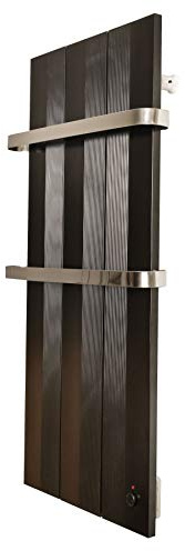 Badheizkörper elektrisch Finesa – Handtuchheizkörper für Badezimmer – mit Thermostat – energiesparend – 750 W – 1000x548 mm – 5 Jahre Garantie – Schwarz