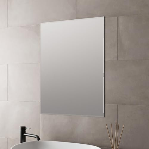 Artis® 500 x 700mm Bathroom Mirror Frameless Vanity Mirrors Bevelled Edge Wall Mounted Mirrored, Rectangular