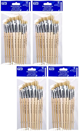 TSI 49032 TSI Borstenpinsel-Set 10 teilig (4 Packungen ? 10 Pinsel)