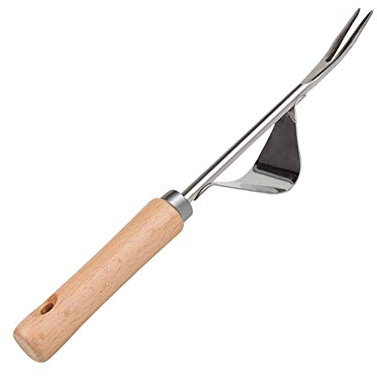 Zhongtou Unkrautstecher Manueller Löwenzahn Entferner mit Holzgriff Edelstahl Distelstecher für Graben Umpflanzen von Blumensämlingen Jäten und Lösen von Erde