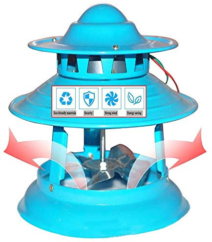 BDXZJ Kaminventilator für Rauchabzug, Elektrischer Kaminventilator Kaminventilatoren Ventilatoren Auf Dem Dach Schornsteinventilator für Grillhüttenkamin-Thermofen, 150 W, 190-230V, Blau