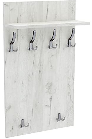 AKKE 100x60 | MAXI Garderobenpaneel Wandgarderobe Garderobe Wandpaneel Kleiderstange CHROM | WHITE CRAFT