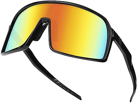 Heveer Cycling Glasses Sunglasses UV400 Protection Polarized Cycling Sunglasses for Riding Skiing Running Outdoor Sports