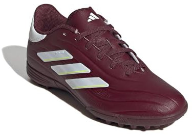 adidas Unisex Children's Copa Pure 2 League Tf J Crampons, Shadow Red White Team Solar Yellow, 2 Big Kid